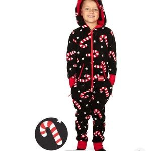 Youth XL - Tipsy Elves candy cane onsie